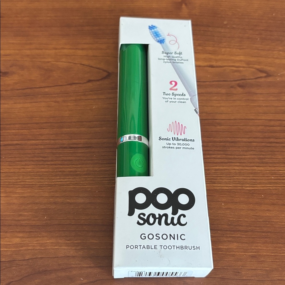 PopSonic GoSonic Portable Electric Toothbrush - Green
